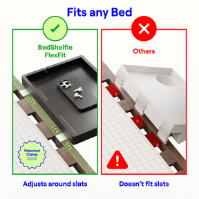 The FlexFit Bedside Shelf / BedShelfie - FlexFit