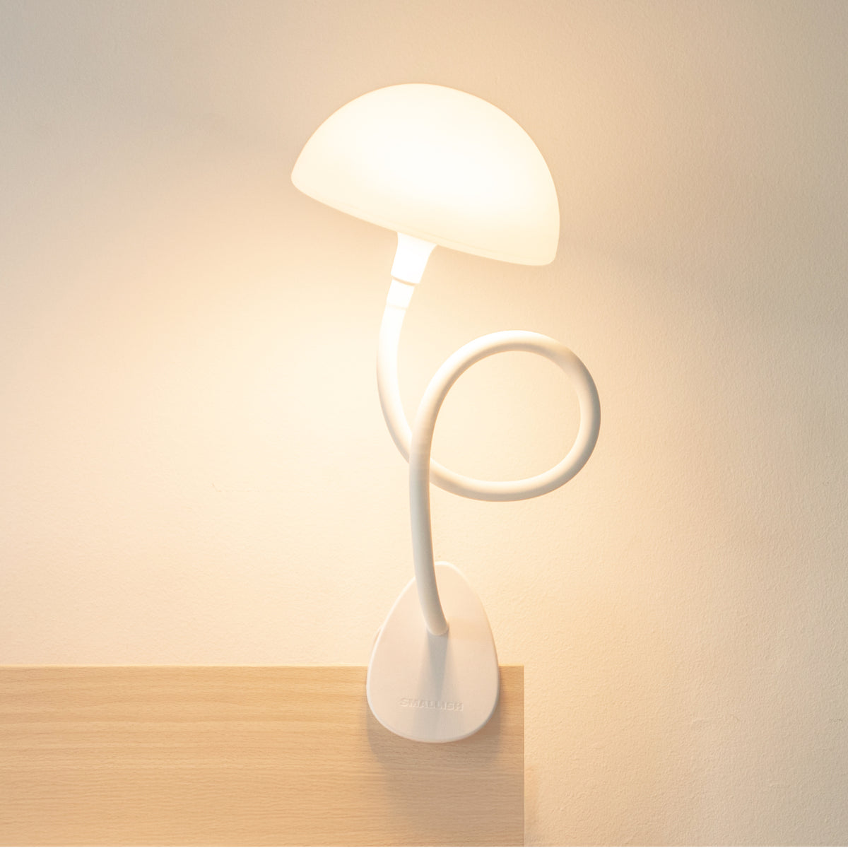 Shroommate - 3 in 1 Clip On Light and Bedside Table Lamp- White