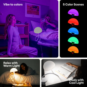 Shroommate - 3 in 1 Clip On Light and Bedside Table Lamp