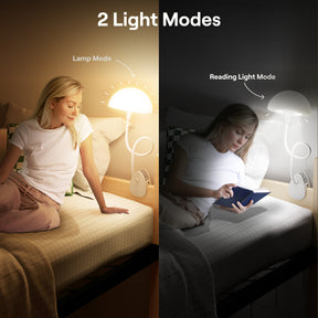 Shroommate - 3 in 1 Clip On Light and Bedside Table Lamp